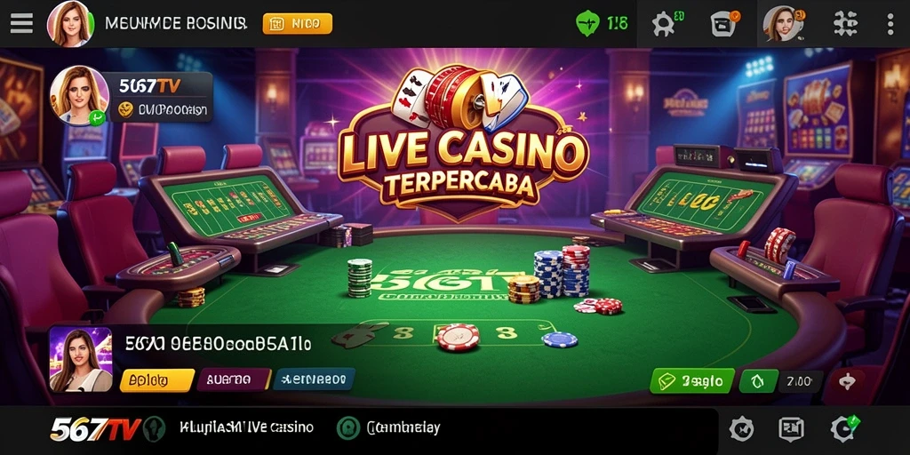 Screenshot 567TV menunjukkan gameplay Live Casino yang mengasyikkan.