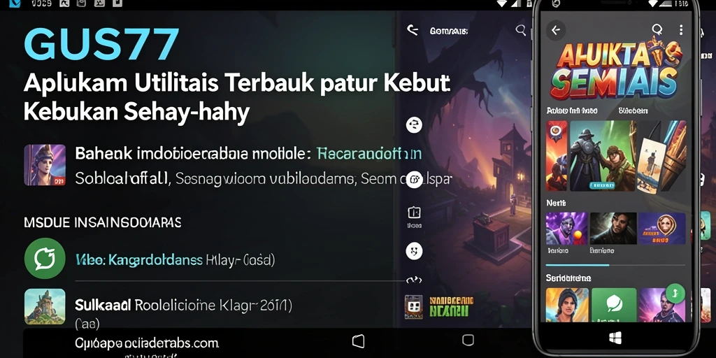 Tampilan antarmuka GUS77 yang ramah pengguna dan mudah dinavigasi.