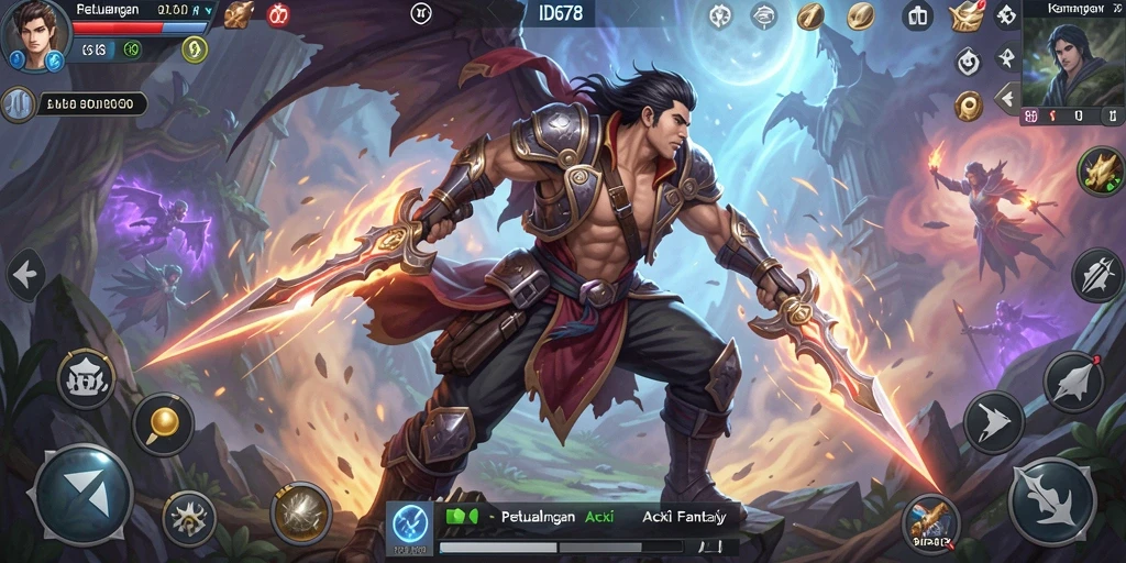 Tampilan gameplay ARPG yang intens dan menyenangkan di ID678.