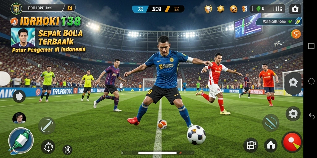 Tampilan gameplay seru di IDRHOKI138 dengan aksi sepak bola yang mendebarkan.