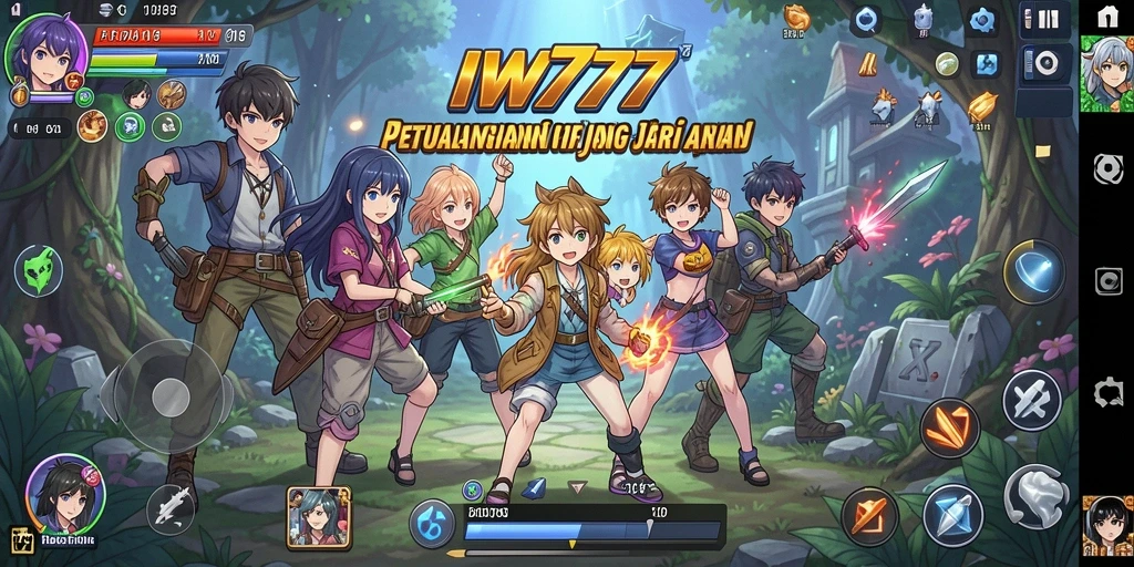 Tampilan menarik dari gameplay IW777 yang mencerminkan elemen Anime.