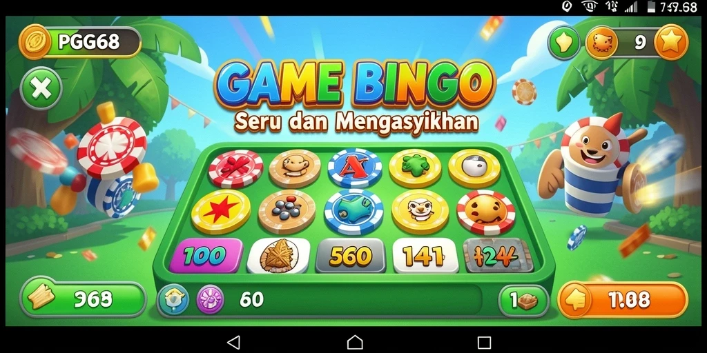 Screenshot gameplay PGG68 menampilkan keseruan bermain Bingo.