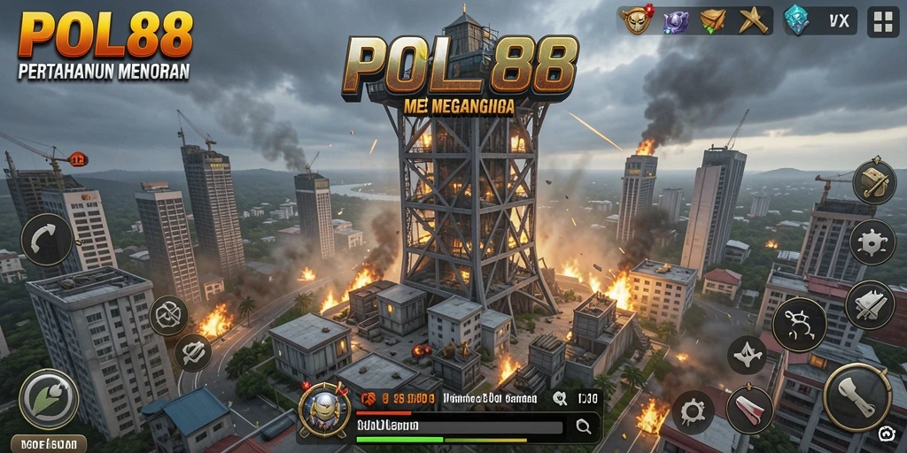 Tangkapan layar gameplay POL88 dengan aksi Tower Defense yang mendebarkan.