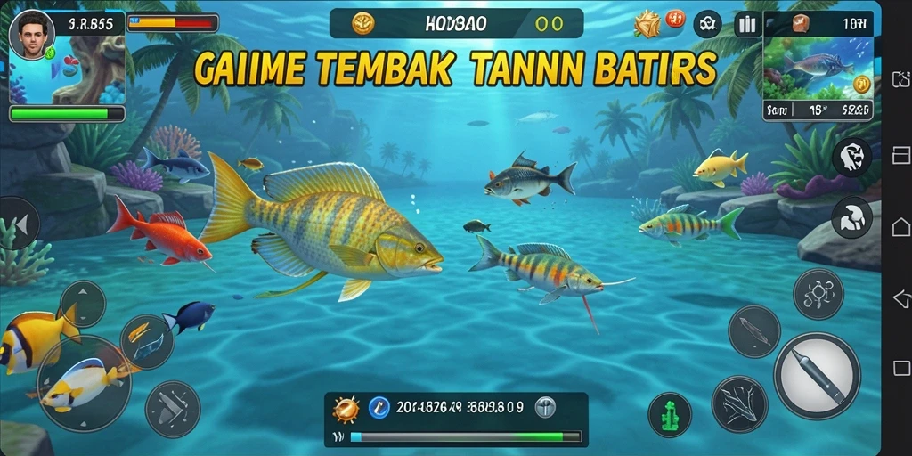 Tampilan menarik sebelum menangkap ikan dalam RK55.