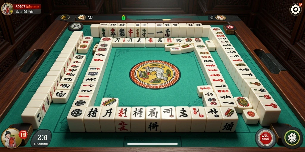 Tampilan gameplay Mahjong yang mengasyikkan dan penuh warna di SD107.