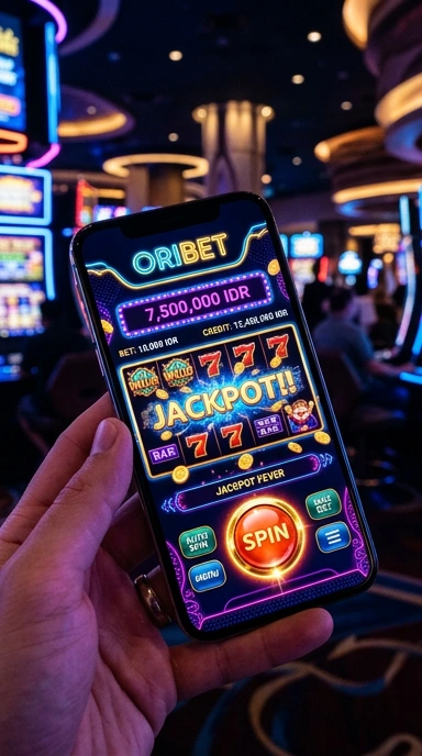 Tampilan utama aplikasi oribet dengan berbagai kategori.